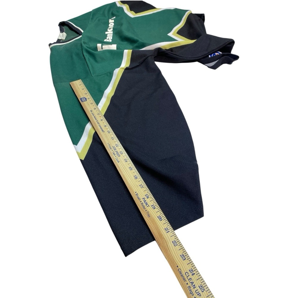 VTG Athletic Knit Hockey Jersey Mens XL Banknorth Green Black Star 12 Canada‎ - Picture 11 of 13